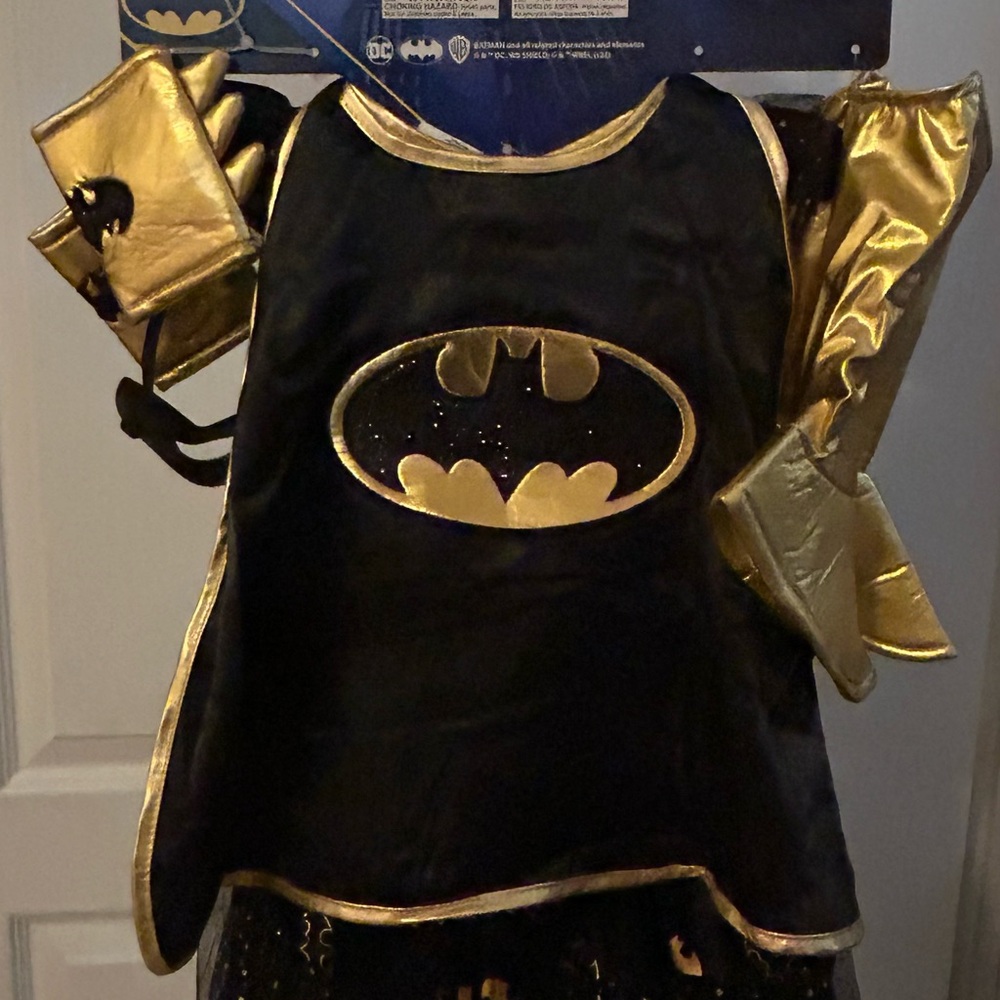 Kids Black and Gold Superhero Costume